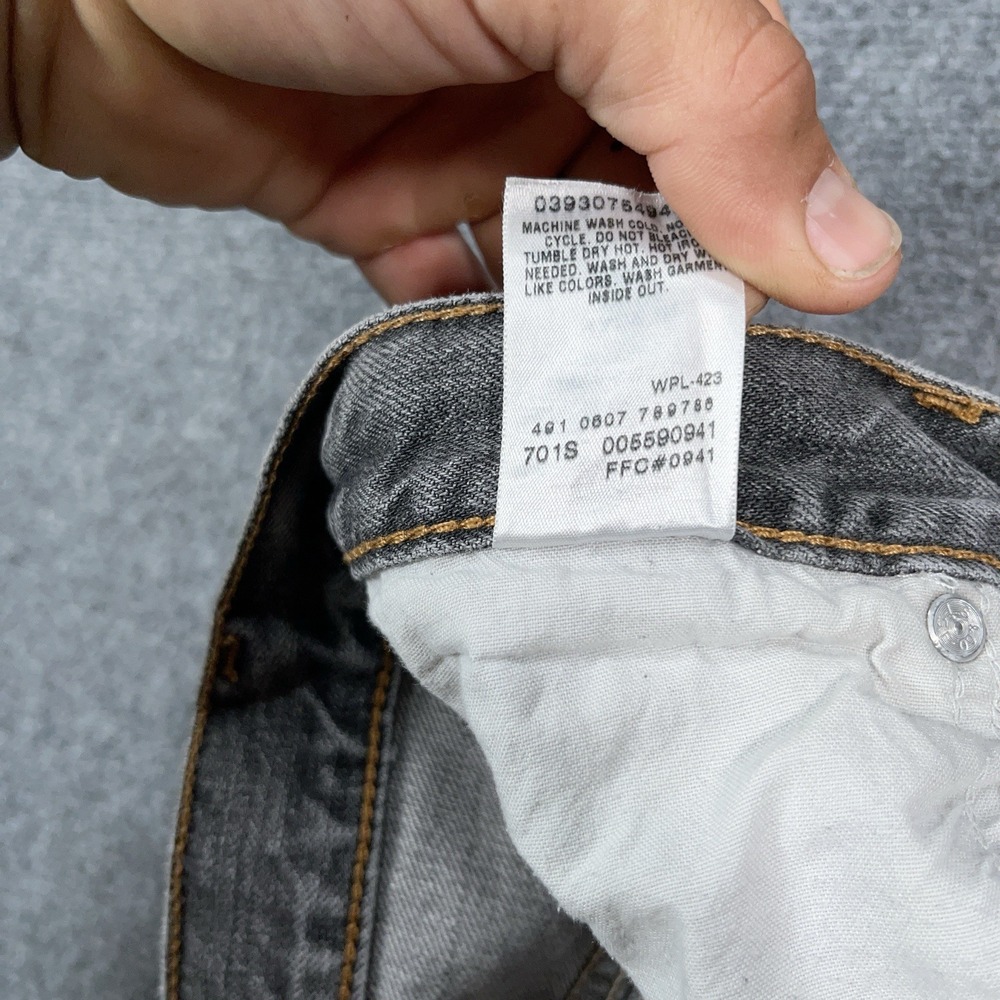 Levis 559 Relaxed Straight Jeans Mens 38x34 Black Y2K Tag Faded Baggy Skater - Picture 7 of 13